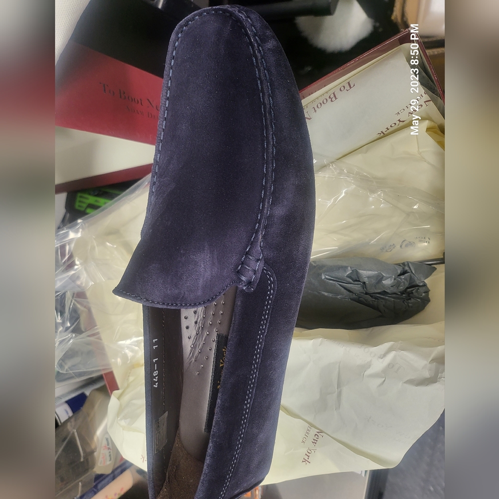 To boot new York bali driver in navy suede